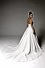 Alix Kristal İşlemeli Straplez Prenses Gelinlik - Mediha Cambaz Bridal