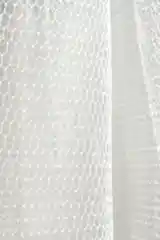 Amber Çizgisel Dantel İşlemeli Özel Tasarım Uzun Duvak - Mediha Cambaz Bridal