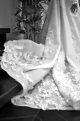 Flamenco Üç Boyut Çiçekli Portatif Uzun Kollu A Kesim Gelinlik - Mediha Cambaz Bridal