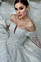 Gia Madonna Yaka Dantel Prenses Model Gelinlik - Mediha Cambaz Bridal