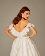 New ZB Saten M-Kalp Yaka Prenses Model Gelinlik - Mediha Cambaz Bridal