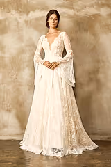 Paris Dantel Trompet Kol A Kesim Gelinlik - Mediha Cambaz Bridal