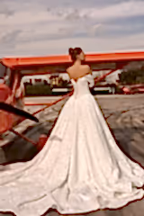 Ragetti Fransız Dantelli Havuz Yaka A Kesim Gelinlik - Mediha Cambaz Bridal