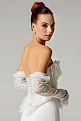 Swann Fransız Dantel Korsajlı İki Parça Balık Gelinlik - Mediha Cambaz Bridal