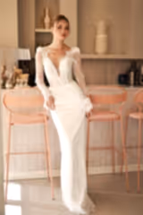 Tamara Fransız Dantelli İki Parça Balık Gelinlik - Mediha Cambaz Bridal